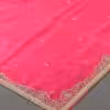 Vibrant Hot Pink Zardozi Work Dupatta with intricate zardozi embroidery and a Mughal-inspired border. Perfect for weddings and festive occasions. A blend of luxury and traditional elegance.