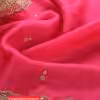 Vibrant Hot Pink Zardozi Work Dupatta with intricate zardozi embroidery and a Mughal-inspired border. Perfect for weddings and festive occasions. A blend of luxury and traditional elegance.