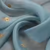 Elegant Sea Blue Handloom Organza Dupatta with Gota Patti Work – A beautifully crafted traditional dupatta with intricate gota patti embroidery on a soft organza base. Perfect for weddings, festive occasions, and traditional wear, this dupatta combines luxury with timeless charm. Sea Blue Handloom Zardozi Organza Dupatta