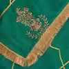 Verdian Green Handloom Organza Dupatta with Hand Embroidered Gota & Zardozi Work with couturecraze. Handmade in India. Elegant traditional attire, priced at ₹15,999. Perfect for festive occasions.