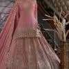 lehenga: Designer pink gold embroidered bridal lehenga set with dupatta, CoutureCraze 2025