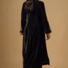 black velvet zardosi hand embroidered kurta set with pants and dupatta