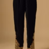 black velvet zardosi hand embroidered kurta set with pants and dupatta